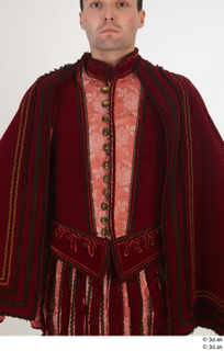 Photos Man in Historical Dress 27 red cloak upper body…